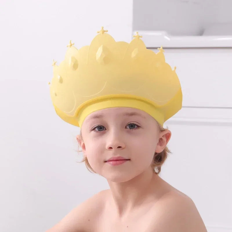 Chapeau de Douche Bébé Enfant – Visière Shampoing Ajustable Protection Oreilles Tête Douce