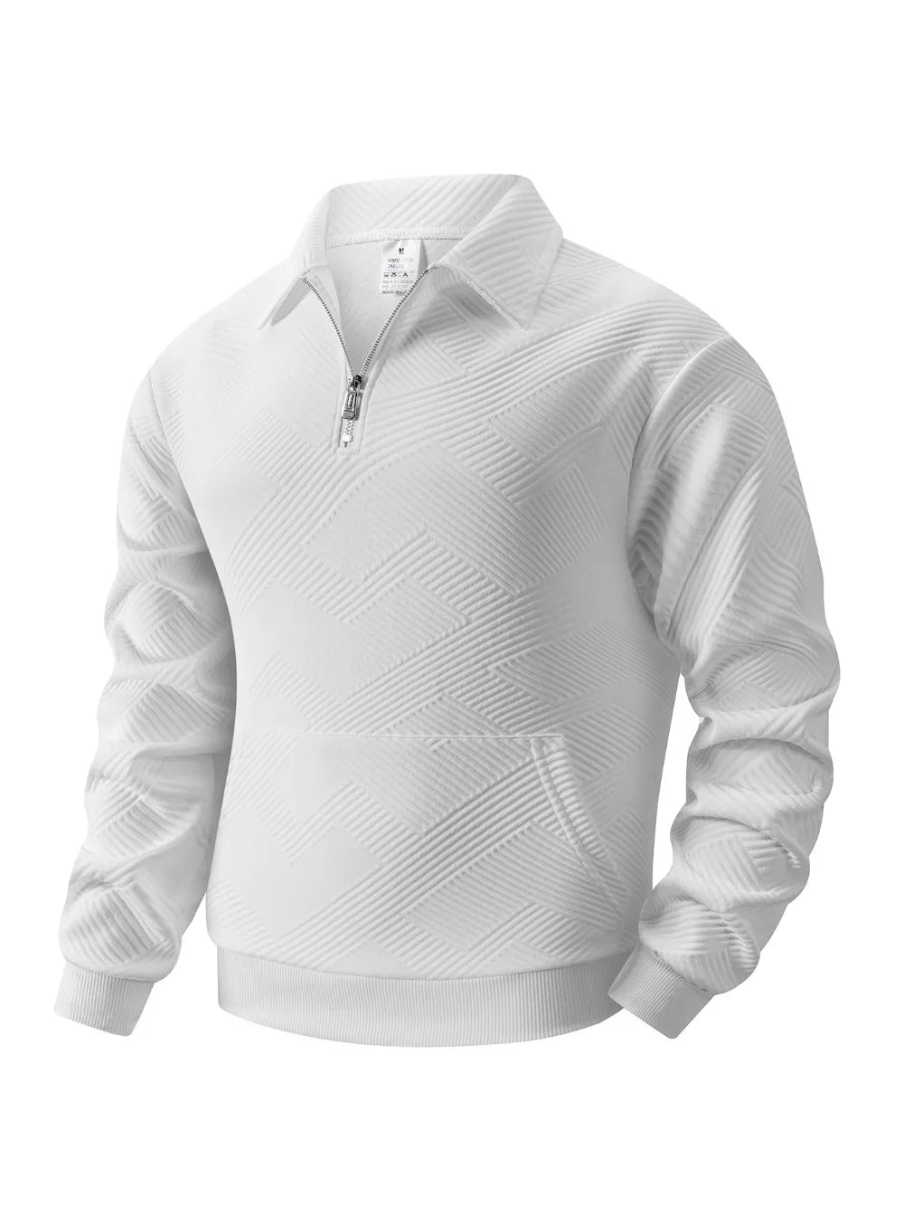 Sweat Homme Quarter Zip Col Polo Roulé Couleur Unie Pullover Manches Longues Casual Outdoor Quotidien Automne Confortable Élégant – Sweatshirt Zippé Premium | Mode Homme Automne Premium