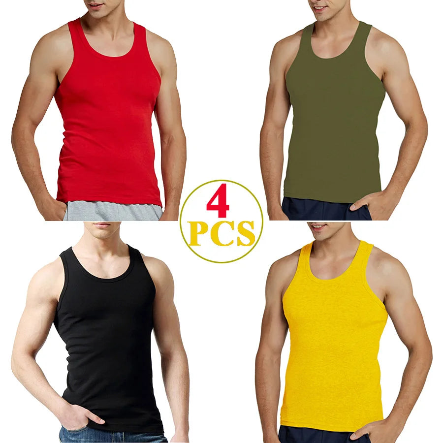 Débardeur Homme 100% Coton Uni Slim Respirant Sans Manches – Casual Gym Running Confortable Sous-Vêtement Cadeau | Mode Homme Sport