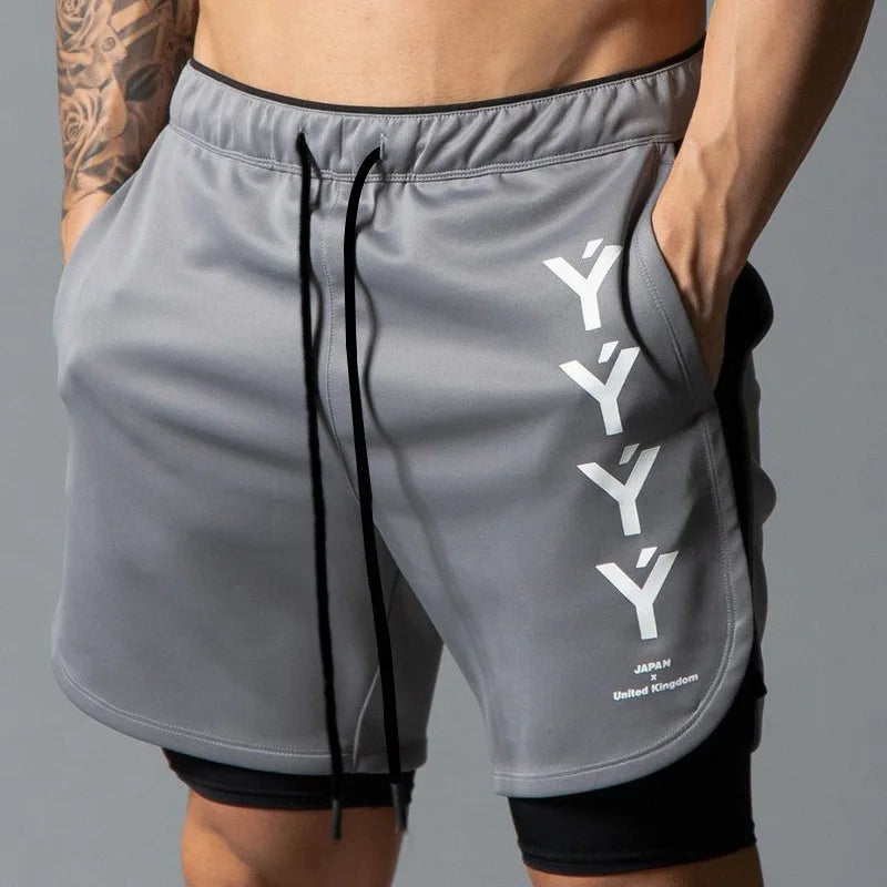 Short Sport Homme Double Couche Séchage Rapide – Respirant & Confortable | Running, Fitness & Entraînement Été