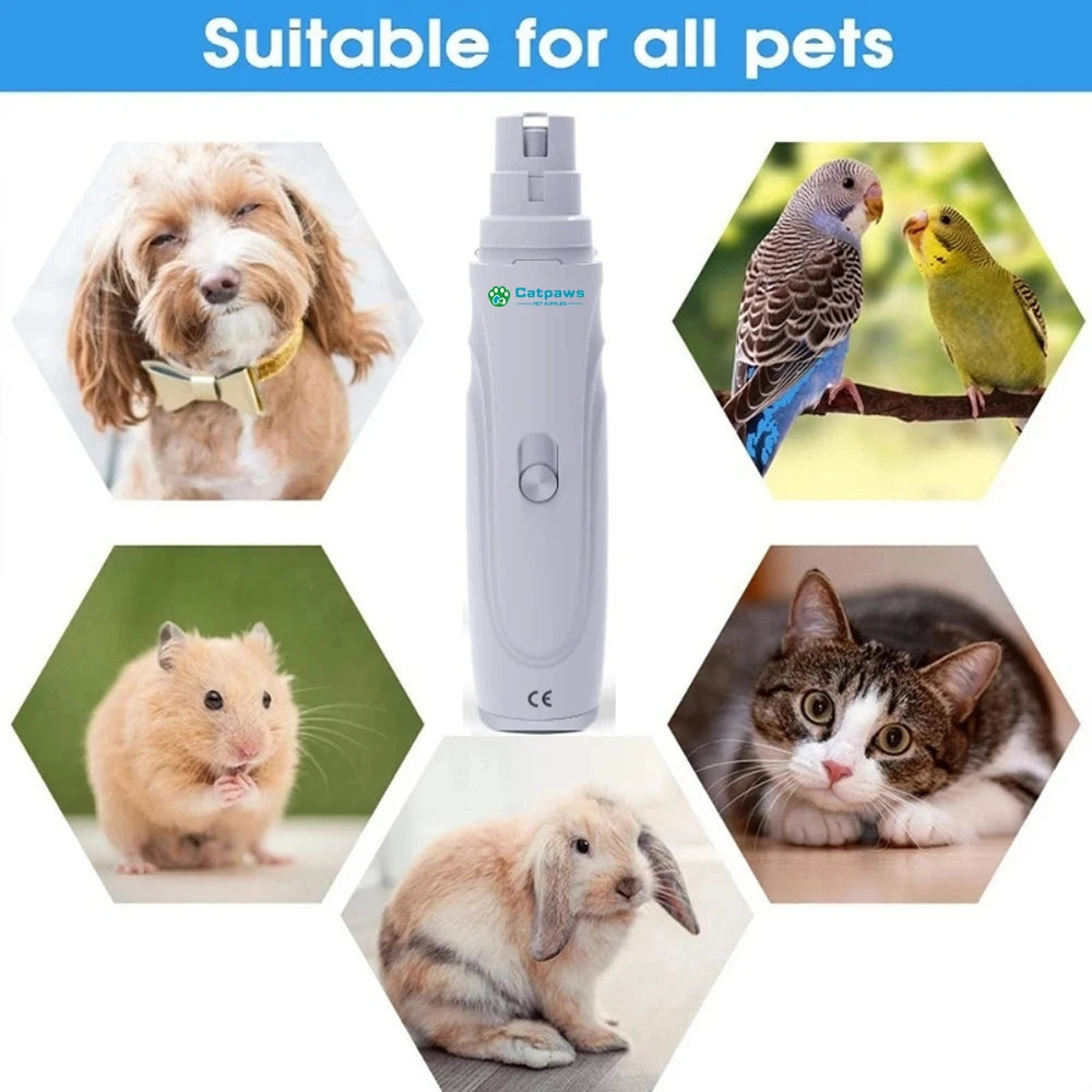 Lime À Griffes Électrique Chien & Chat USB Rechargeable – Meuleuse Silencieuse Pattes Toilettage | Outil Soin Animaux