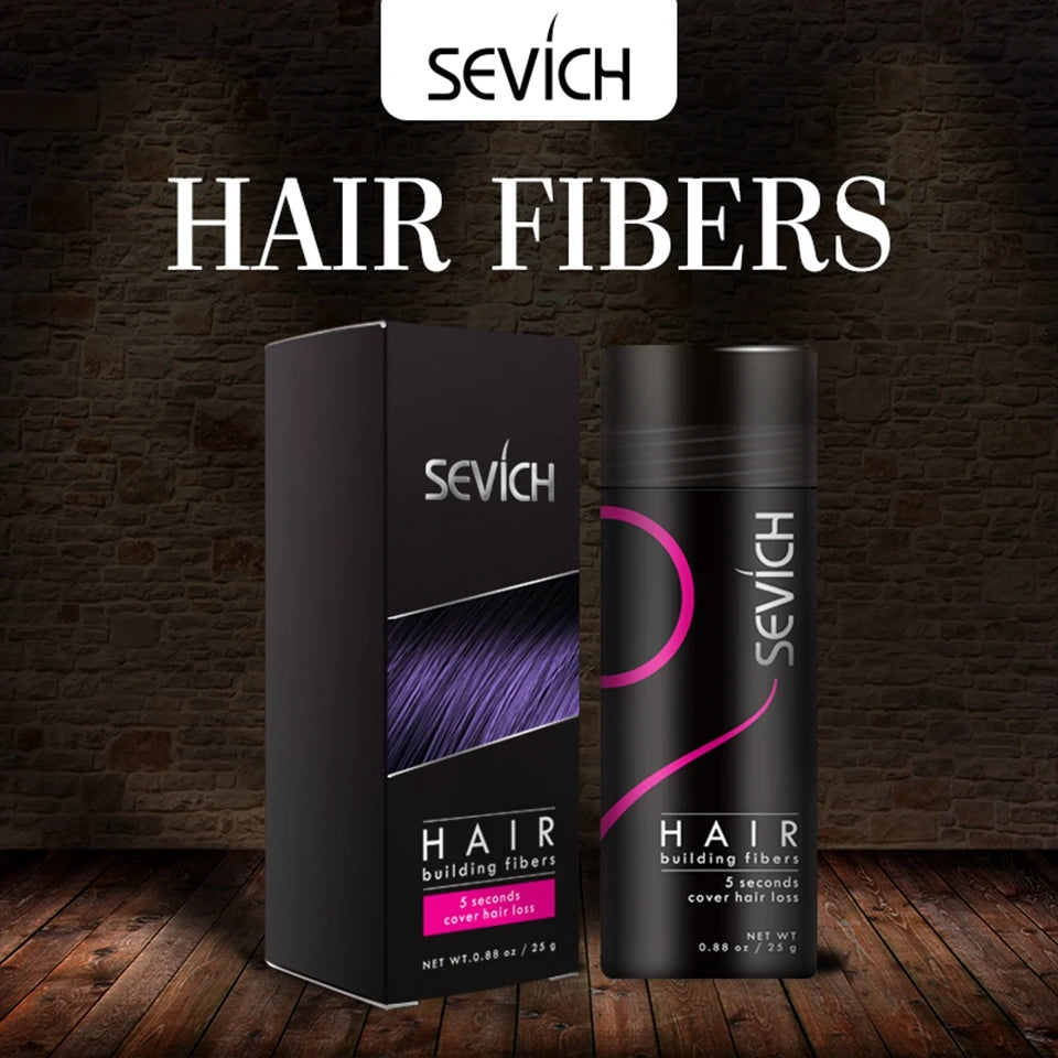 Sevich Fibres Capillaires Kératine 25g – Anti-Chute, Densifiant, Camouflage Calvitie & Zones Clairsemées | Poudre Cheveux