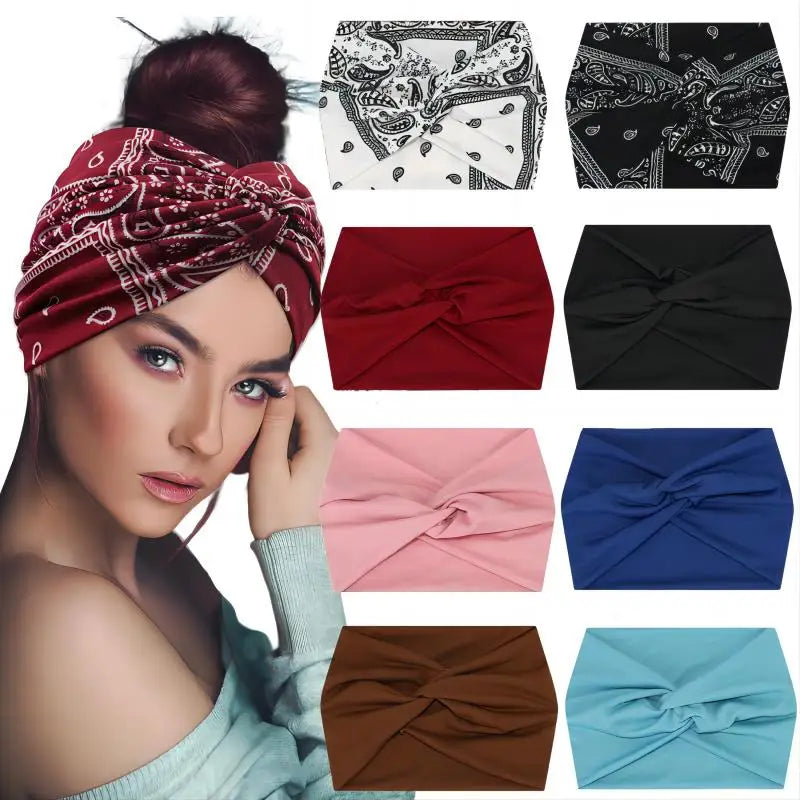 Bandeau Cheveux Large Élastique Femme – Sport, Yoga, Running & Maquillage | Turban Anti-Transpiration | Multiusage Tendance