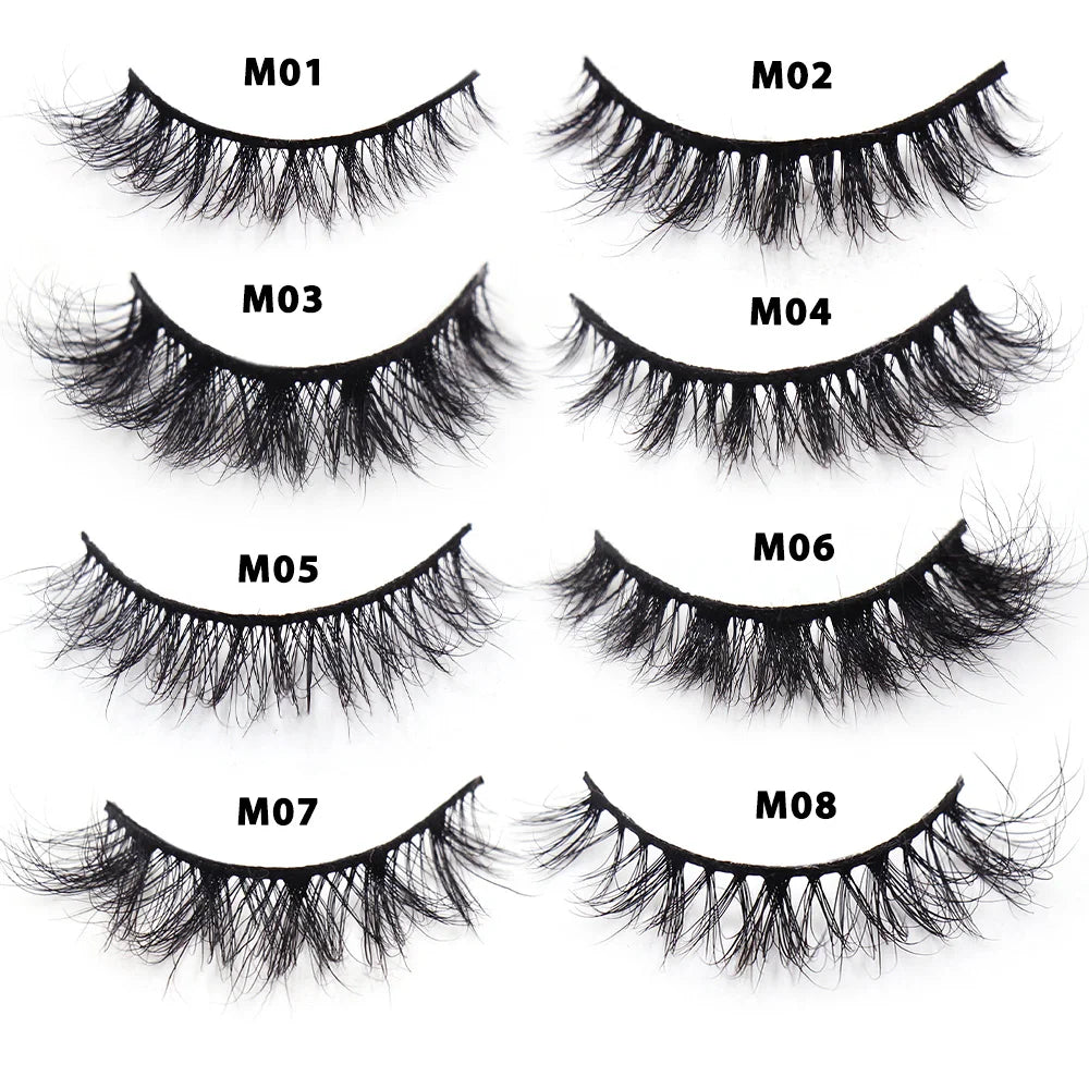 Faux Cils Naturels Courts Fluffy LEHUAMAO – Volume 12-15mm Wispy | Extension Cils Vison Maquillage