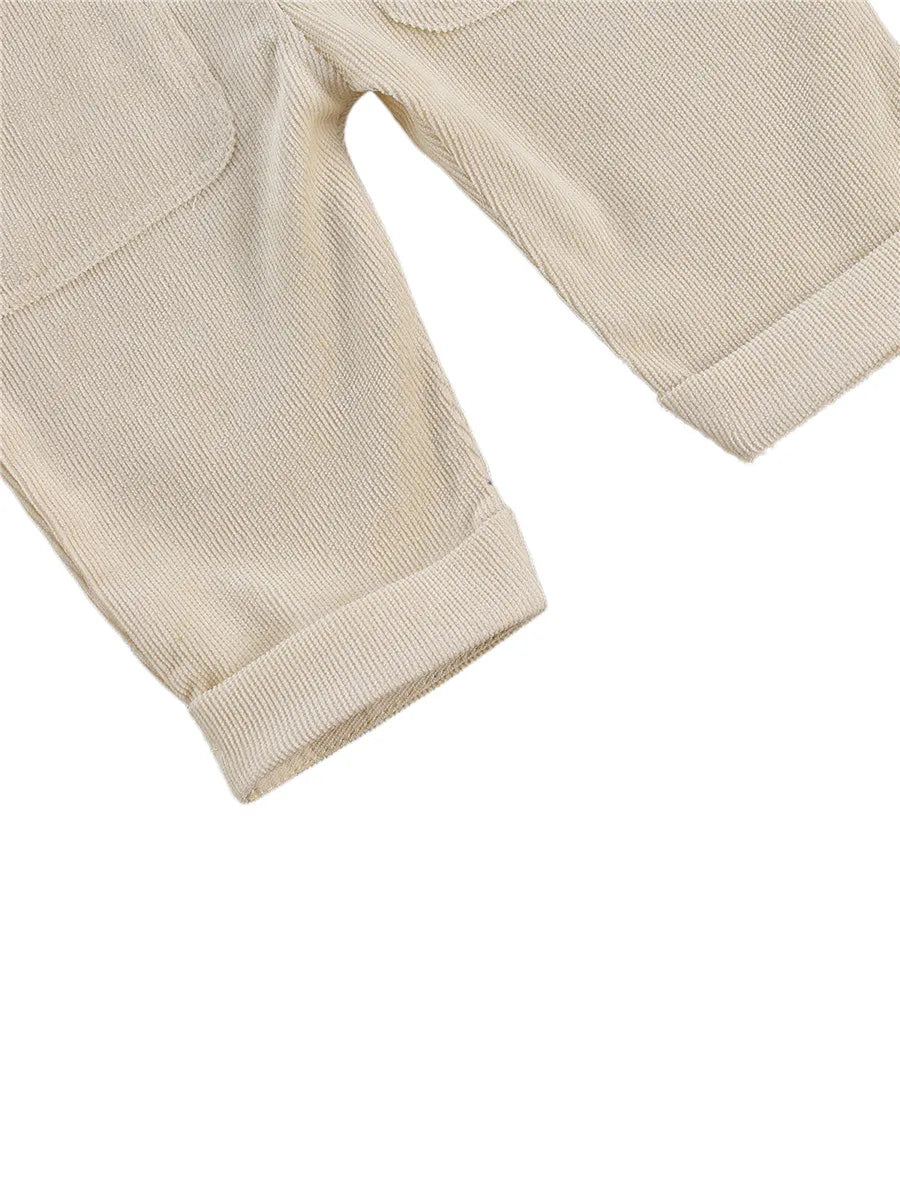 Salopette Bébé Unisexe Bretelles Boutons Couleur Unie – Combinaison Toddler Garçon Fille 0-24 Mois
