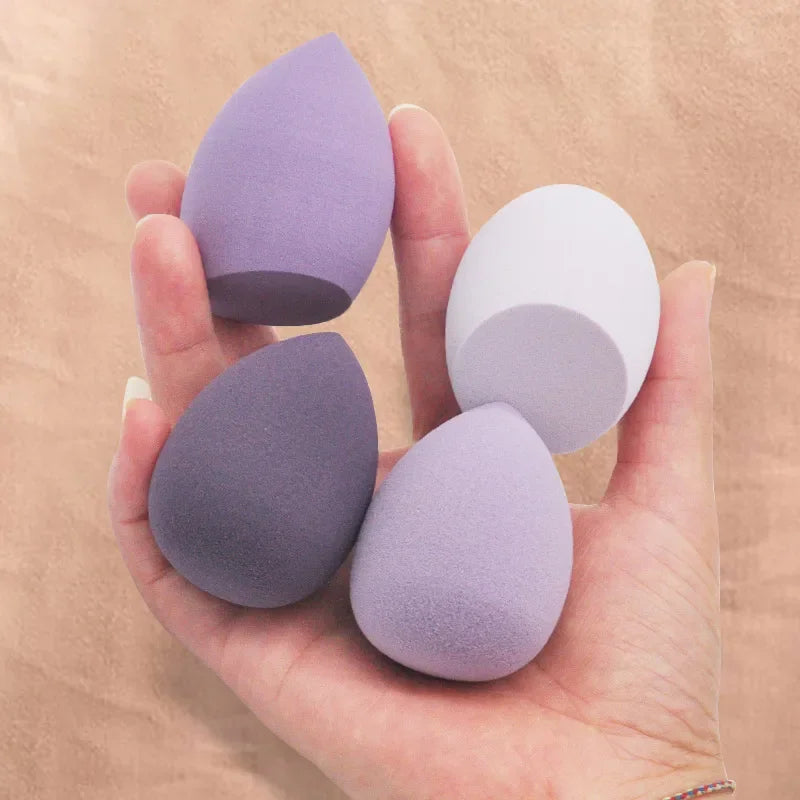 Lot 4 Éponges Maquillage Blender Puff – Fond de Teint, Poudre & Correcteur | Application Douce & Uniforme | Accessoire Beauté