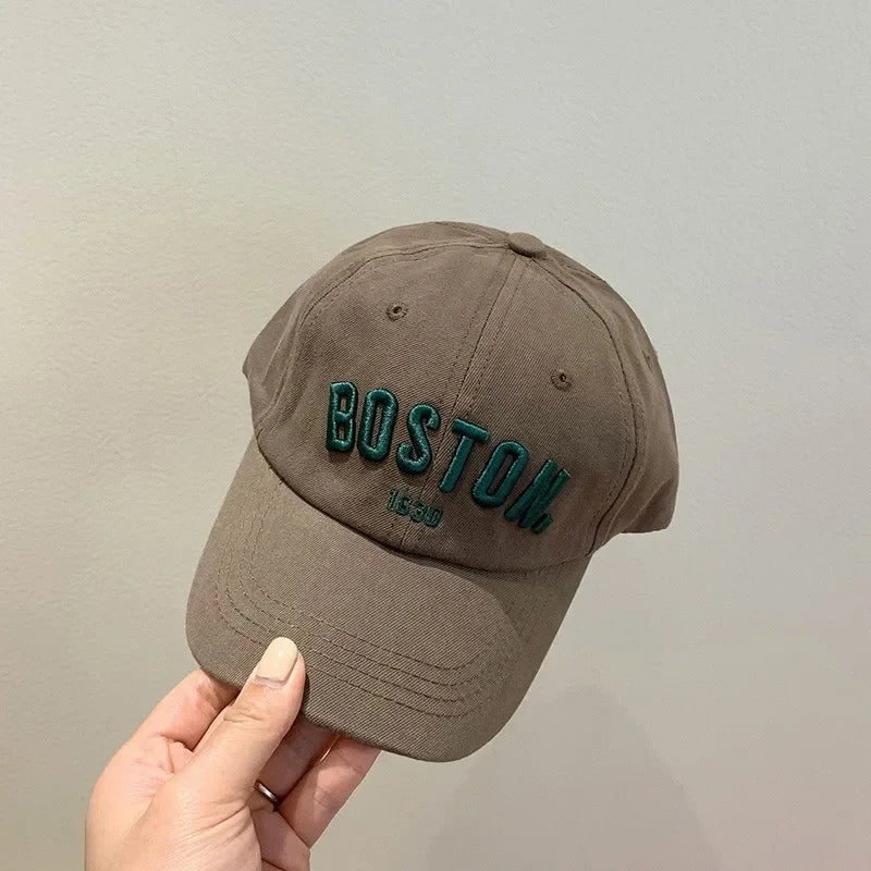 Casquette Baseball Enfant Brodée Lettre Unisexe – Bob Soleil Réglable Printemps Été Garçon Fille Bébé