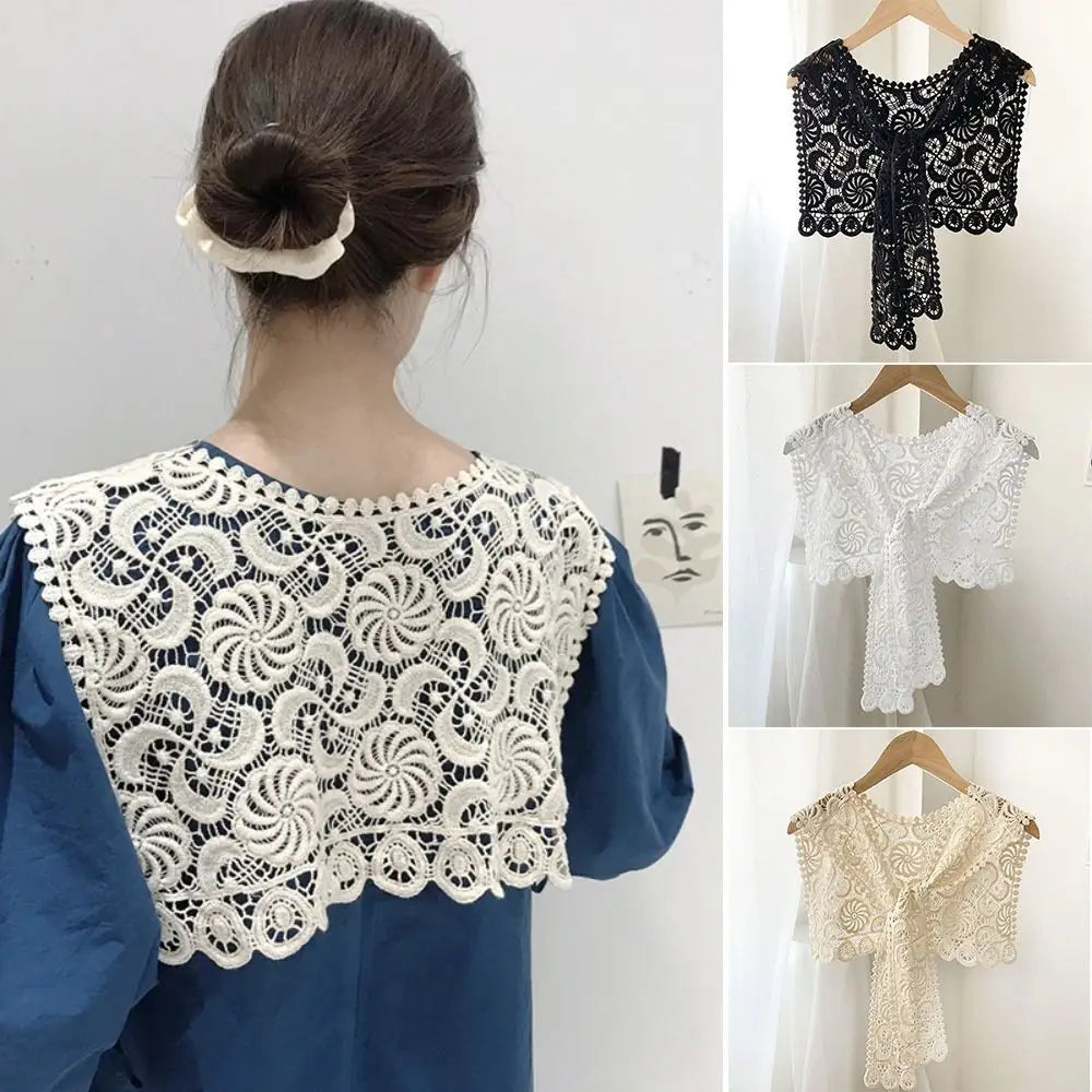 Châle Tricoté Femme Couleur Unie – Faux Col Écharpe Casual Élégante Été