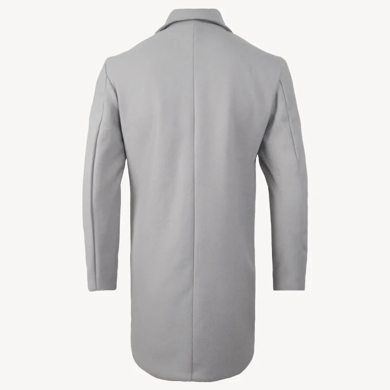 Veste Homme Streetwear Laine Col Reversé Couleur Unie Casual Élégante Boutonnage Simple Printemps Hiver Tendance – Manteau Casual Chic Urban Premium | Mode Homme Streetwear Premium
