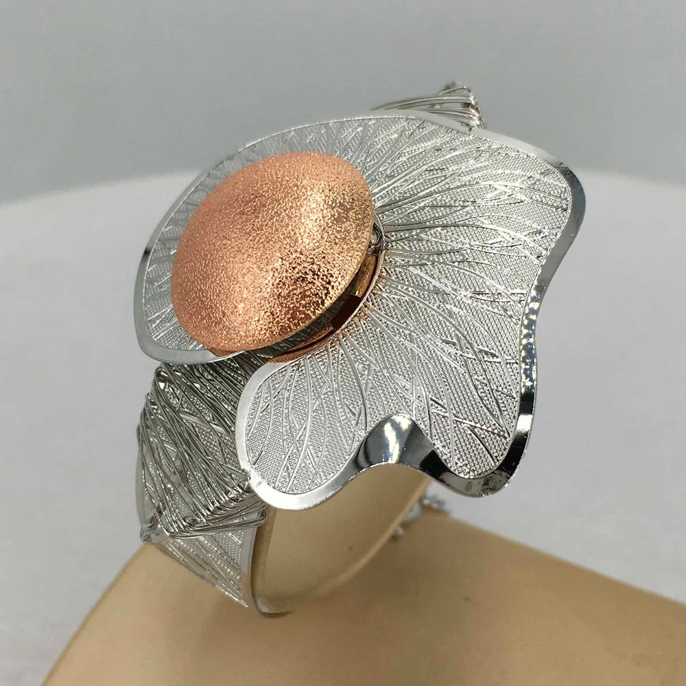 Parure Bijoux Plaqué Or Style Dubai & Africain – Collier Cuivre Ajouré Luxe | Set Bijoux Femme Cérémonie, Mariage & Soirée Premium