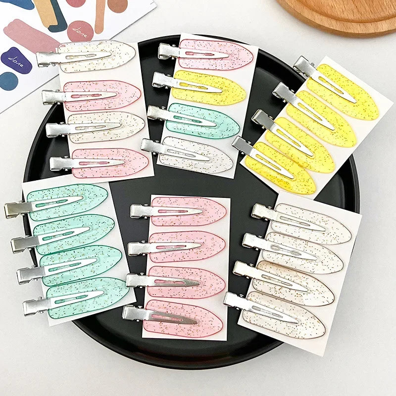 Pinces Cheveux Sans Pli Lot 4 Pcs – Barrettes No Crease Curl Clip | Coiffure Frange & Styling