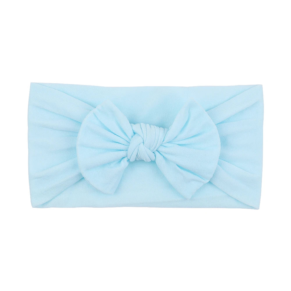 Bandeau Nœud Bébé Fille Élastique Large – Turban Headband Accessoire Cheveux 48 Couleurs