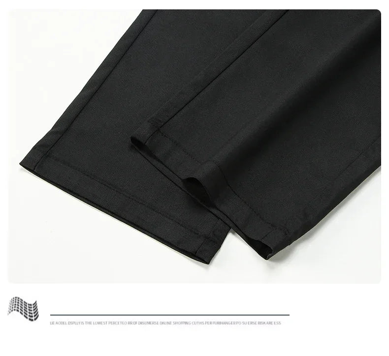 Pantalon Homme Bambou Été Slim Stretch – Léger Business Casual Formel Droit | Noir Gris Kaki | Mode Homme Premium