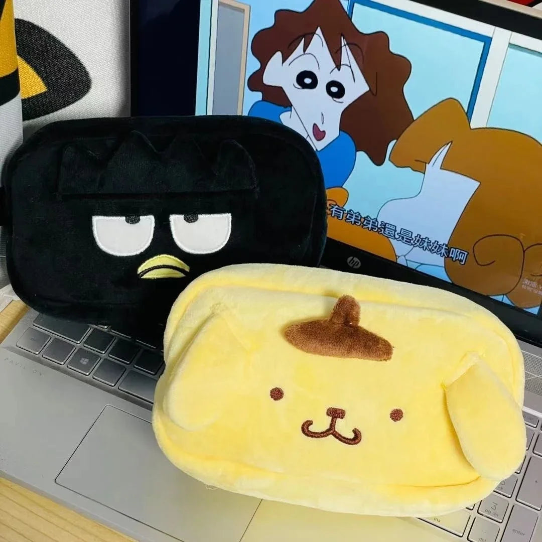 Trousse Peluche Kawaii Sanrio – Kuromi My Melody Cinnamoroll Pochette Maquillage Crayon Cadeau Fille