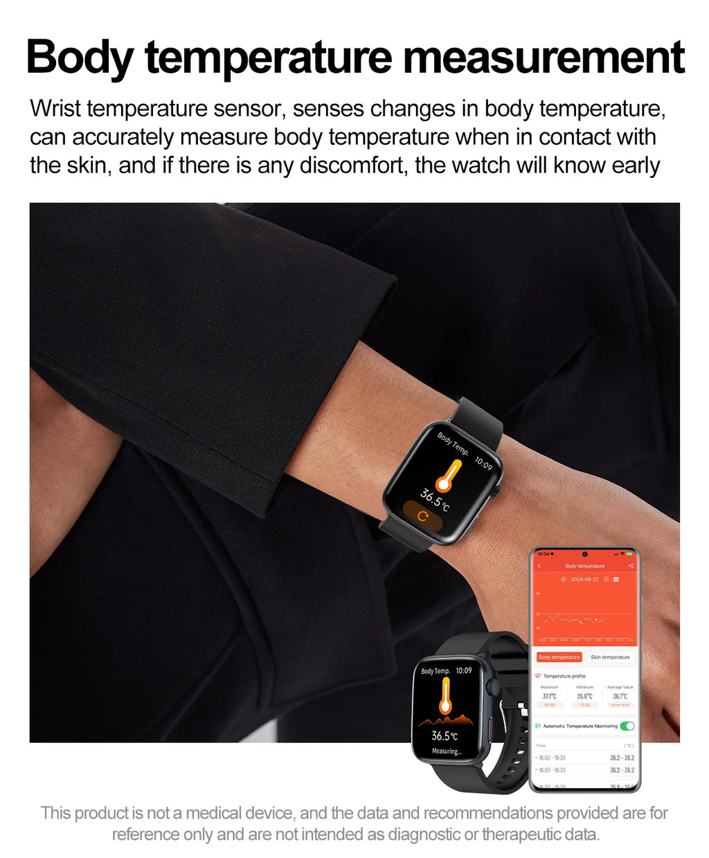Smartwatch 2025 Unisexe Santé NFC Bluetooth – Tension Artérielle Oxygène Sport Appels | Homme & Femme