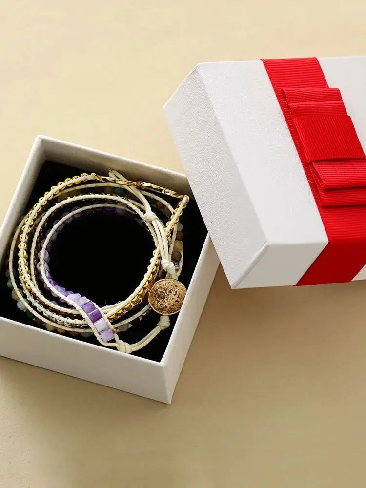 Écrin Cadeau Bijoux — Boîte Présentation Collier Boucles d'Oreilles