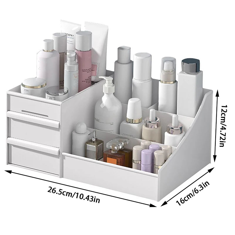 Organisateur Maquillage à Tiroirs - Rangement Pinceaux, Rouges à Lèvres & Soins