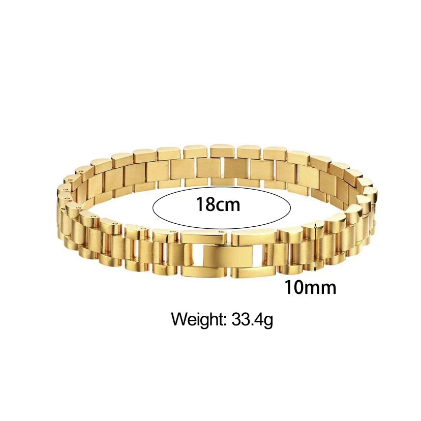 Bracelet Cuban Chain Plaqué Or 18k Acier Inoxydable 316L E.B.belle – Style Minimaliste Streetwear Unisexe | Bijou Homme & Femme Tendance & Anti-Ternissement