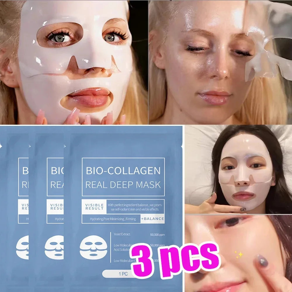 Masque Bio Collagène Coréen - Anti-Rides, Lifting & Fermeté Peau