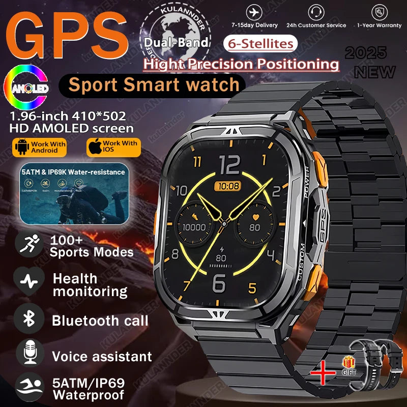 Smartwatch XIAOMI Sport GPS Kompass Anruf BT Höhenmesser Gesundheit – Wasserdicht 3ATM Schwimmen