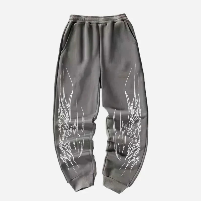 Pantalon Homme Rétro Américain Hip-Hop Y2K Harajuku Gothic Loose Jogging Fitness Streetwear – Casual Joker Tendance | Mode Homme Urbaine