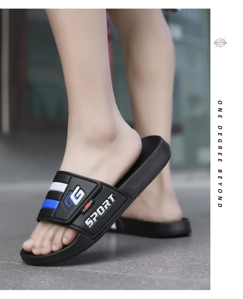 Mules Velcro Homme Légères Plage Grande Taille – Slides Soft Casual Clog Été