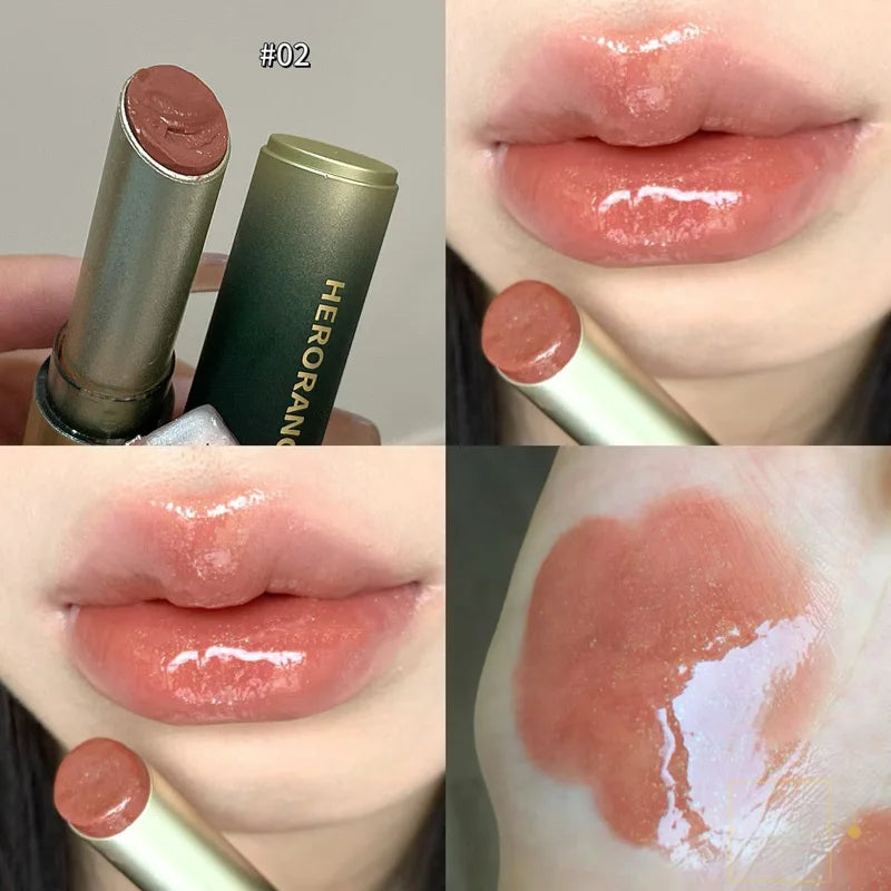 Gloss Jelly Chocolat Brun – Stylo Miroir Nacré Waterproof | Lèvres Hydratées & Brillantes