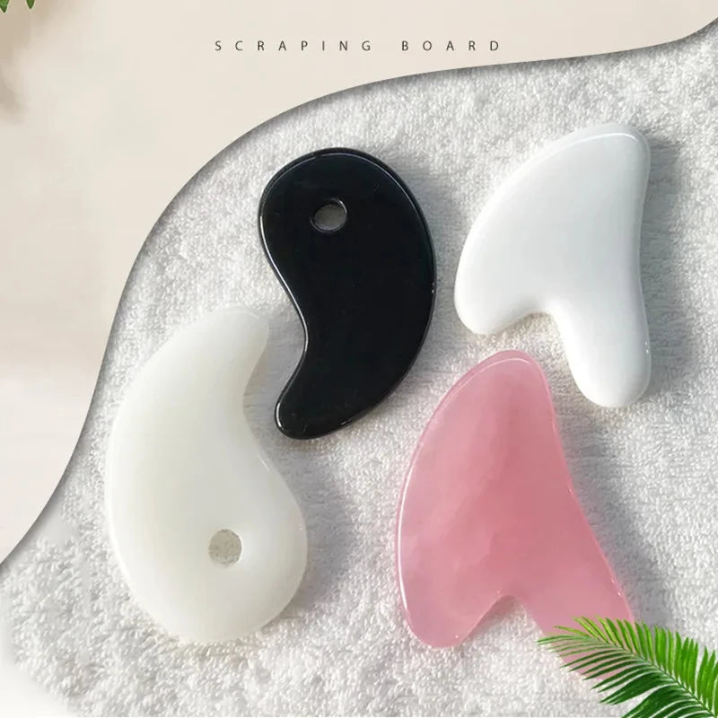 Planche Gua Sha Cire d’Abeille – Masseur Visage & Yeux Acupuncture | Drainage Lymphatique & Éclat Naturel