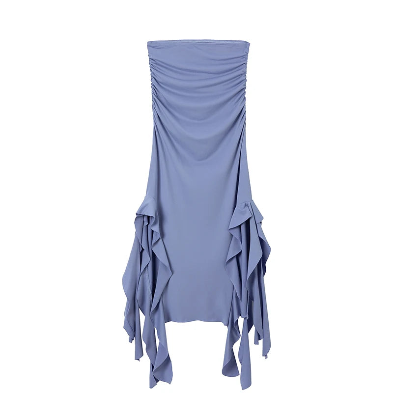 Asymmetrisches One-Shoulder-Kleid mit figurbetonter Passform – Trendiger Frühling/Sommer im europäischen und amerikanischen Stil