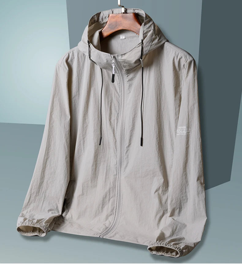 Veste Coupe-Vent Unisexe Anti-UV Capuche Été – Séchage Rapide Pêche Chasse Outdoor Homme & Femme | Windbreaker Protection Solaire