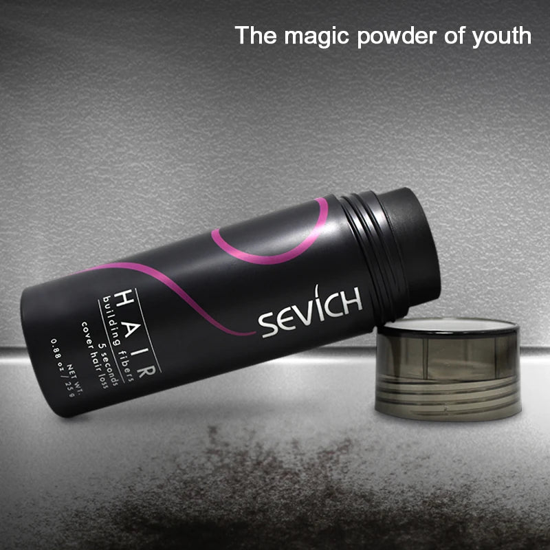 Sevich Fibres Capillaires Kératine 25g – Anti-Chute, Densifiant, Camouflage Calvitie & Zones Clairsemées | Poudre Cheveux