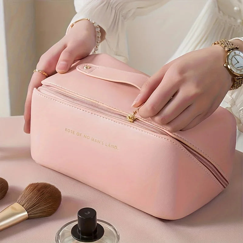 Trousse Maquillage Luxe Femme – Kit Toilette Organisateur Voyage | Boîte Cosmétique Zip Portable