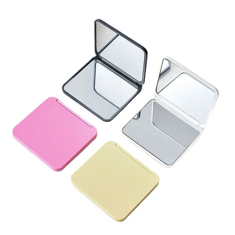 Miroir Maquillage Double Face Carré Portable – Mini Miroir de Poche Compact | Cadeau Fille Multicolore