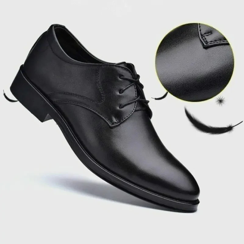 Derby Cuir Business Dress Homme 2025 – Casual Confortable Résistant Fourrure Chaussure
