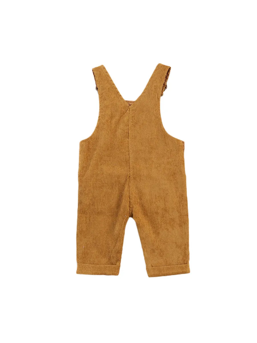 Salopette Bébé Unisexe Bretelles Boutons Couleur Unie – Combinaison Toddler Garçon Fille 0-24 Mois