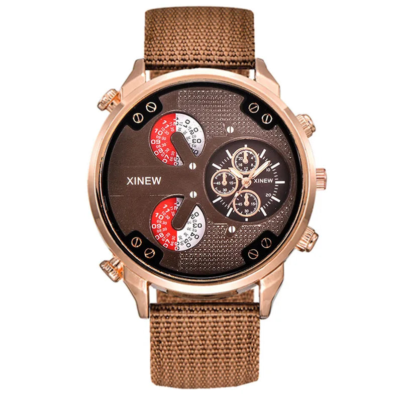 Montre Homme XINEW Quartz Nylon Casual – Fashion Student Sport Tendance Montre Homme