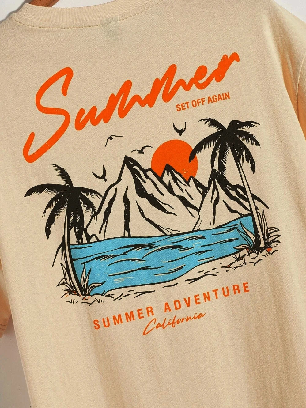 T-Shirt Homme Oversize Coton Imprimé California Adventure Été Loose Fashion Casual Tendance – Tee Graphique Voyage West Coast Streetwear | Mode Homme Premium