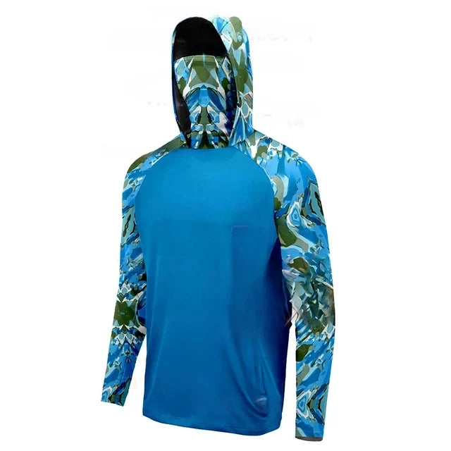 Tenue Anti-UV Manches Longues avec Cagoule - Randonnée, Pêche & Outdoor
