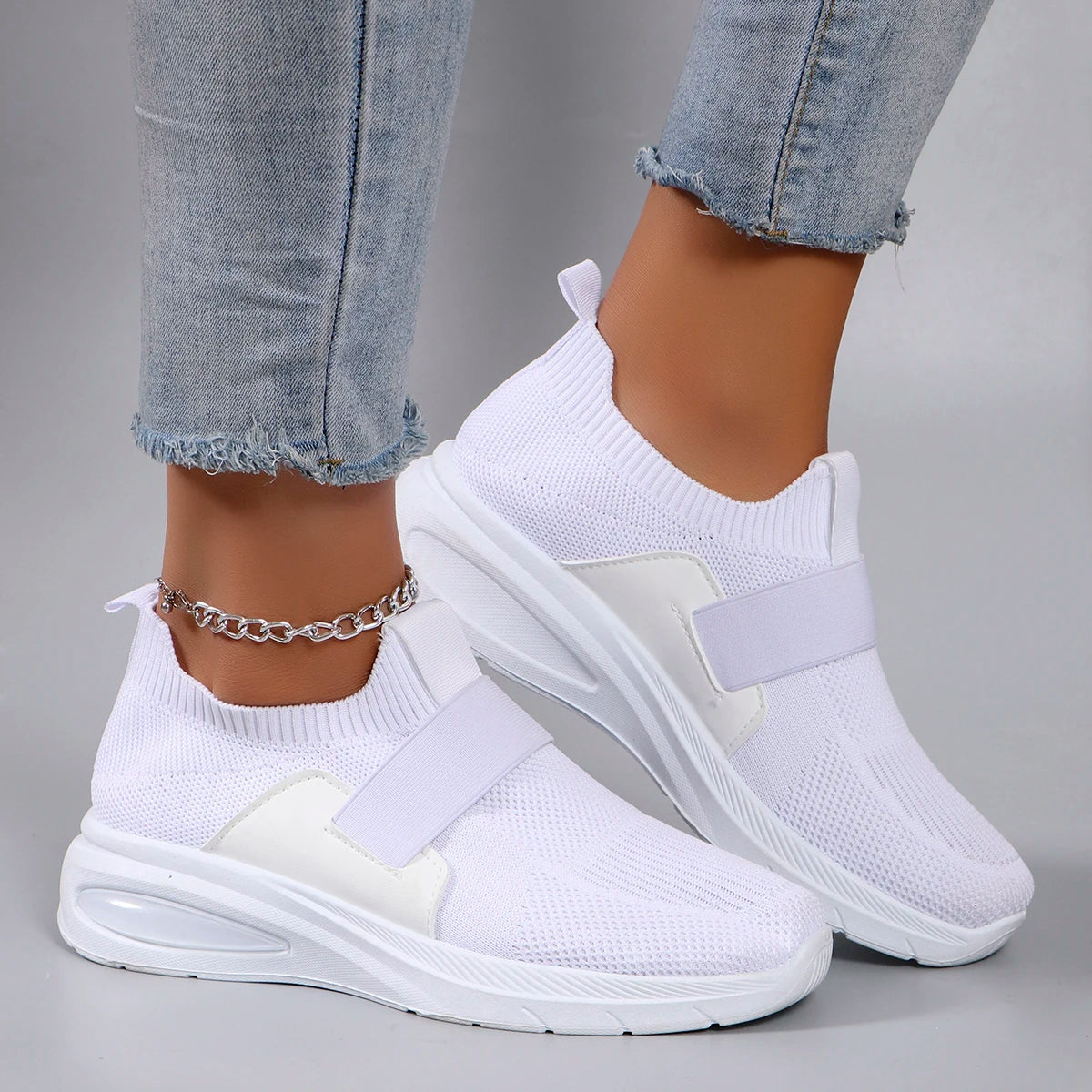 Chaussures Sport Flat Légères Non-Slip Femme – Respirantes Résistantes Casual Printemps
