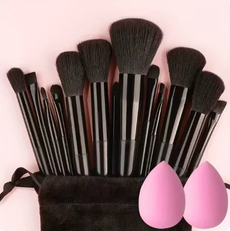Set Pinceaux Maquillage Professionnel – Fond de Teint, Poudre, Fard à Paupières & Kabuki | Ultra-Doux & Précis
