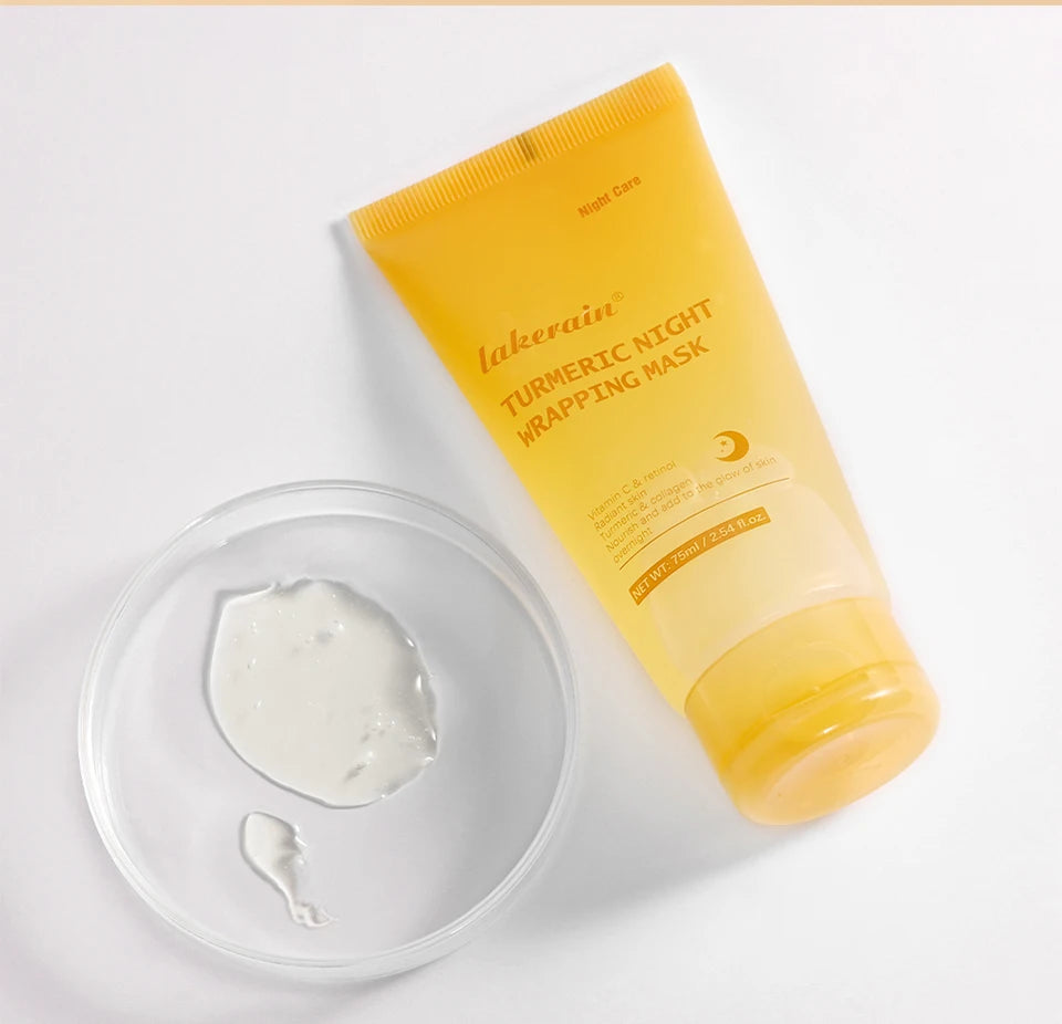 Masque Nuit Peel-Off Acide Kojique & Curcuma – Collagène Hydrolysé | Teint Éclatant & Raffermissant | Korean Skincare
