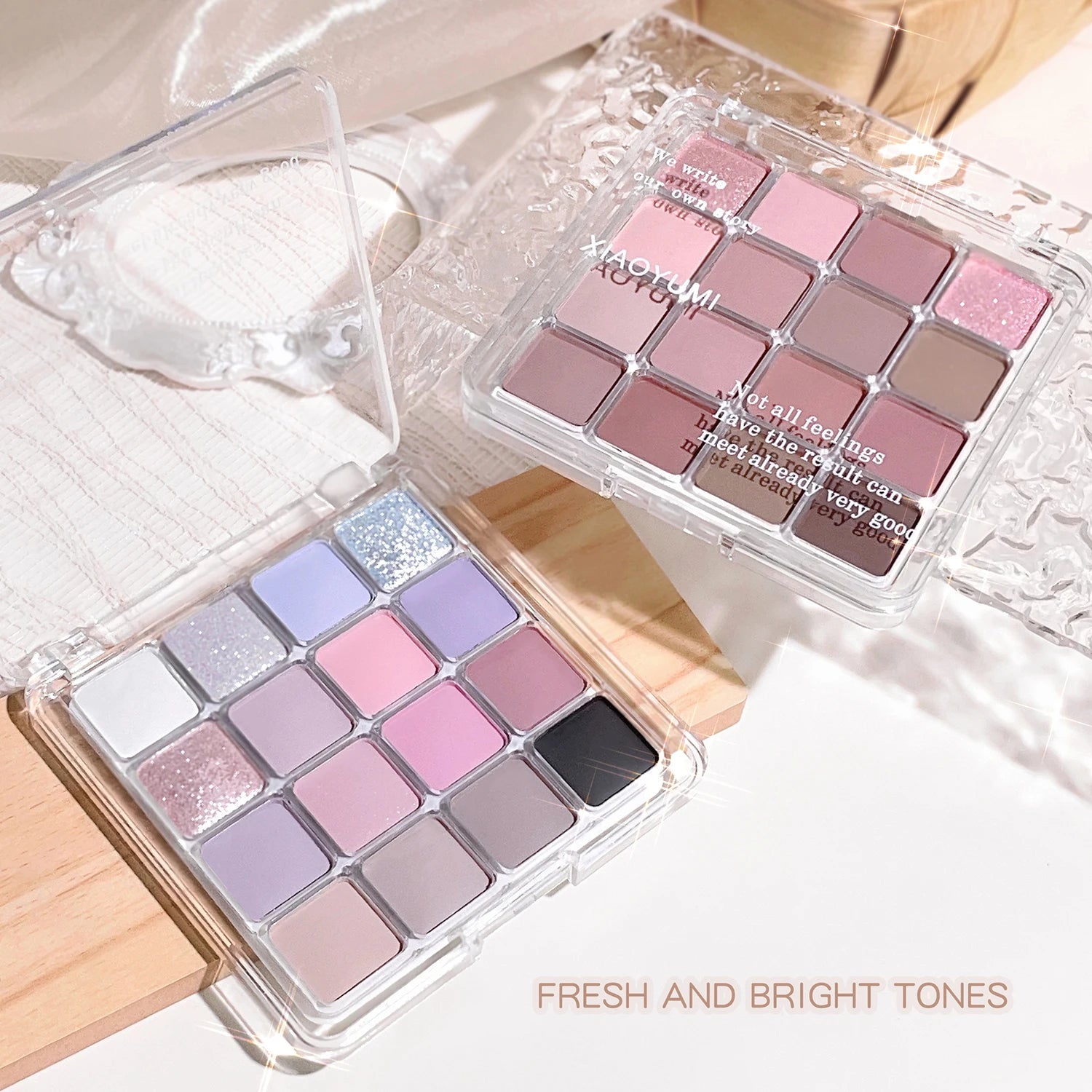 Palette Fard à Paupières 16 Couleurs Sunset Magic – Perle & Mat Tons Terre | Maquillage Coréen Yeux