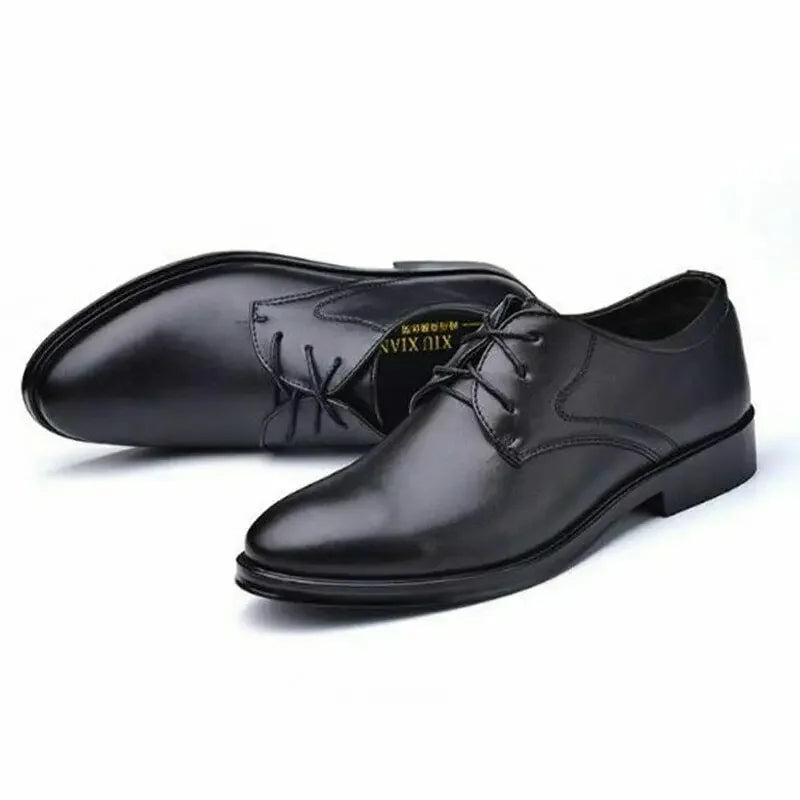 Derby Cuir Business Dress Homme 2025 – Casual Confortable Résistant Fourrure Chaussure
