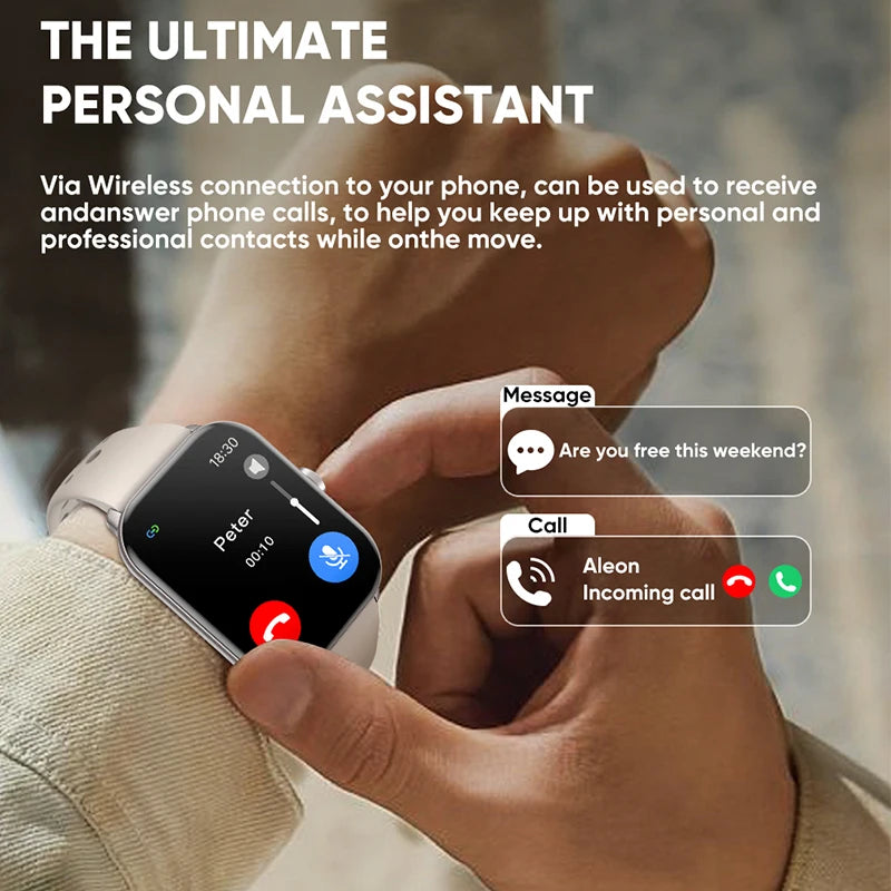 Montre Connectée Unisexe Écran AMOLED – GPS, Appels Bluetooth & Suivi Cardio | Étanche | Sport & Fitness | Android & iOS