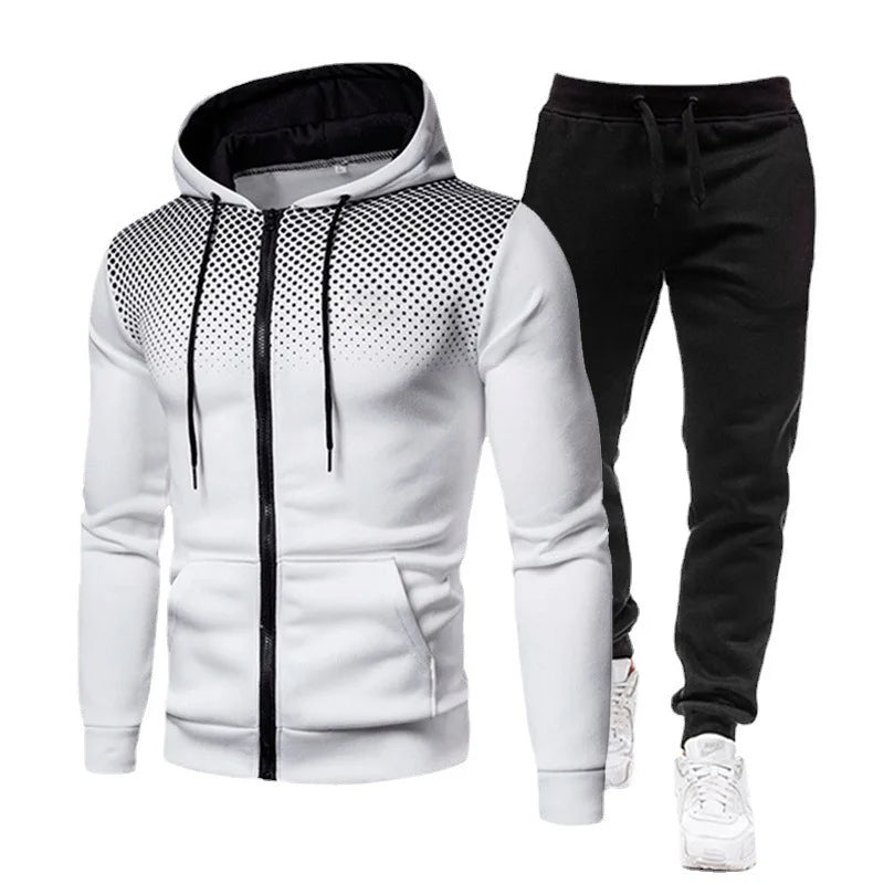 Ensemble Homme Polaire Couleur Unie Sweat Zippé + Pantalon + Bonnet Casual Sport Style Américain Européen Automne Hiver Confortable – Set 3 Pièces Premium | Mode Homme Sport Premium