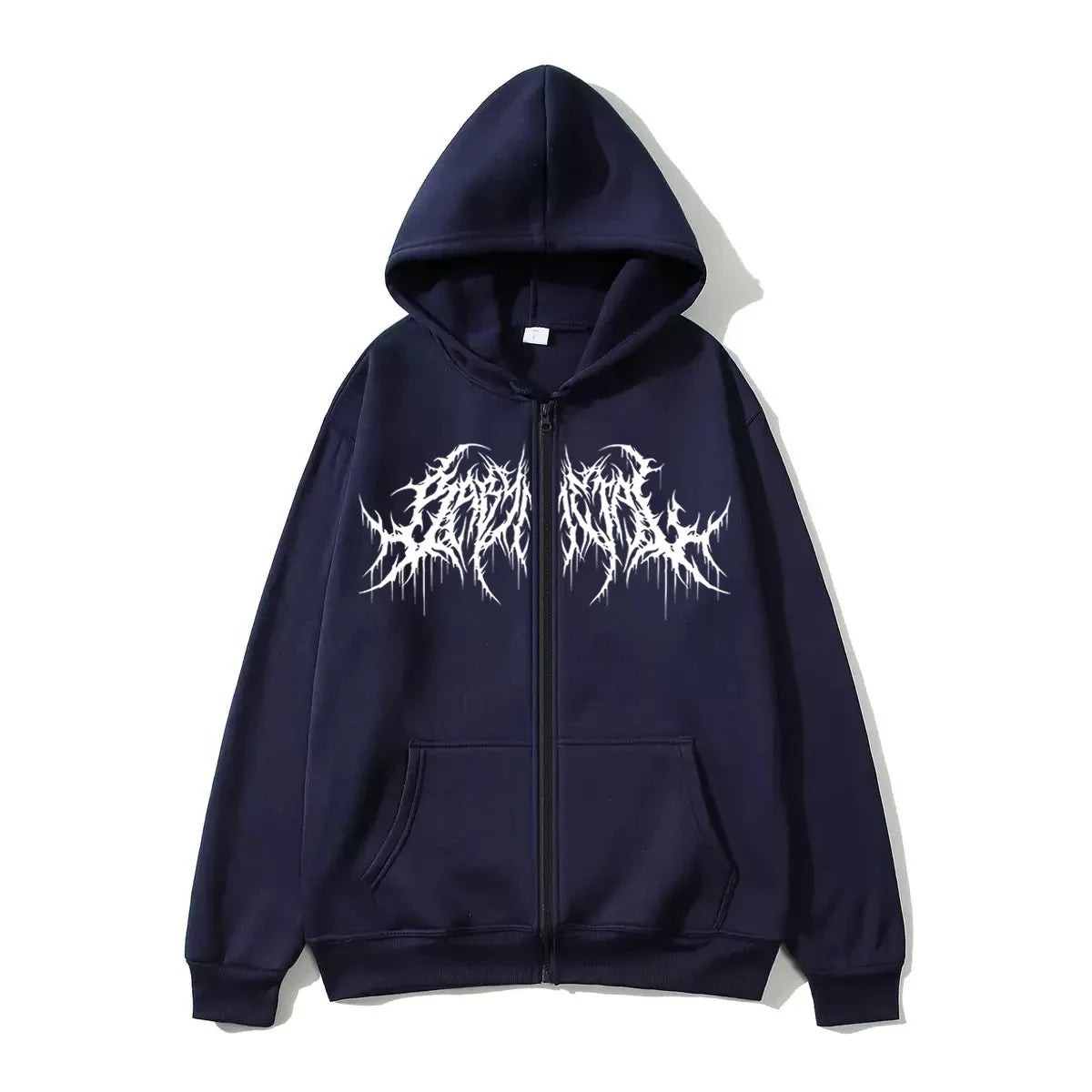 Hoodie Zippé Homme Y2K Imprimé Graphic Hip-Hop Gothique Chaud Automne Hiver | Sweatshirt Y2K Gothique Premium