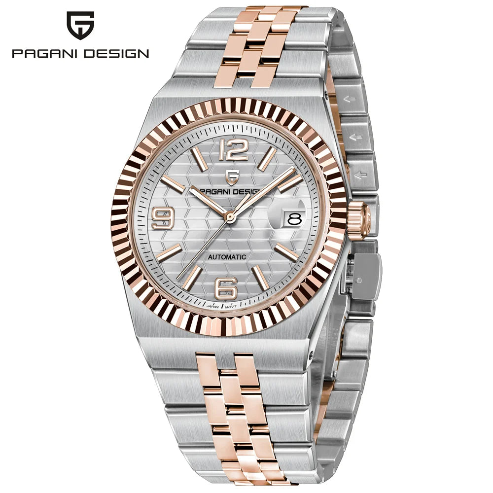 Montre Homme Luxe PAGANI DESIGN 2026 Automatique Cadran 3D Losange Verre Saphir – Business Fashion