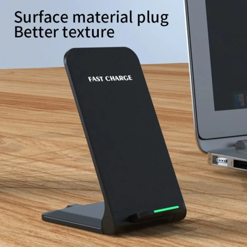 Chargeur Sans Fil 30W Pliable Stand – iPhone 14 13 12 11 Samsung S21 S20 Charge Rapide