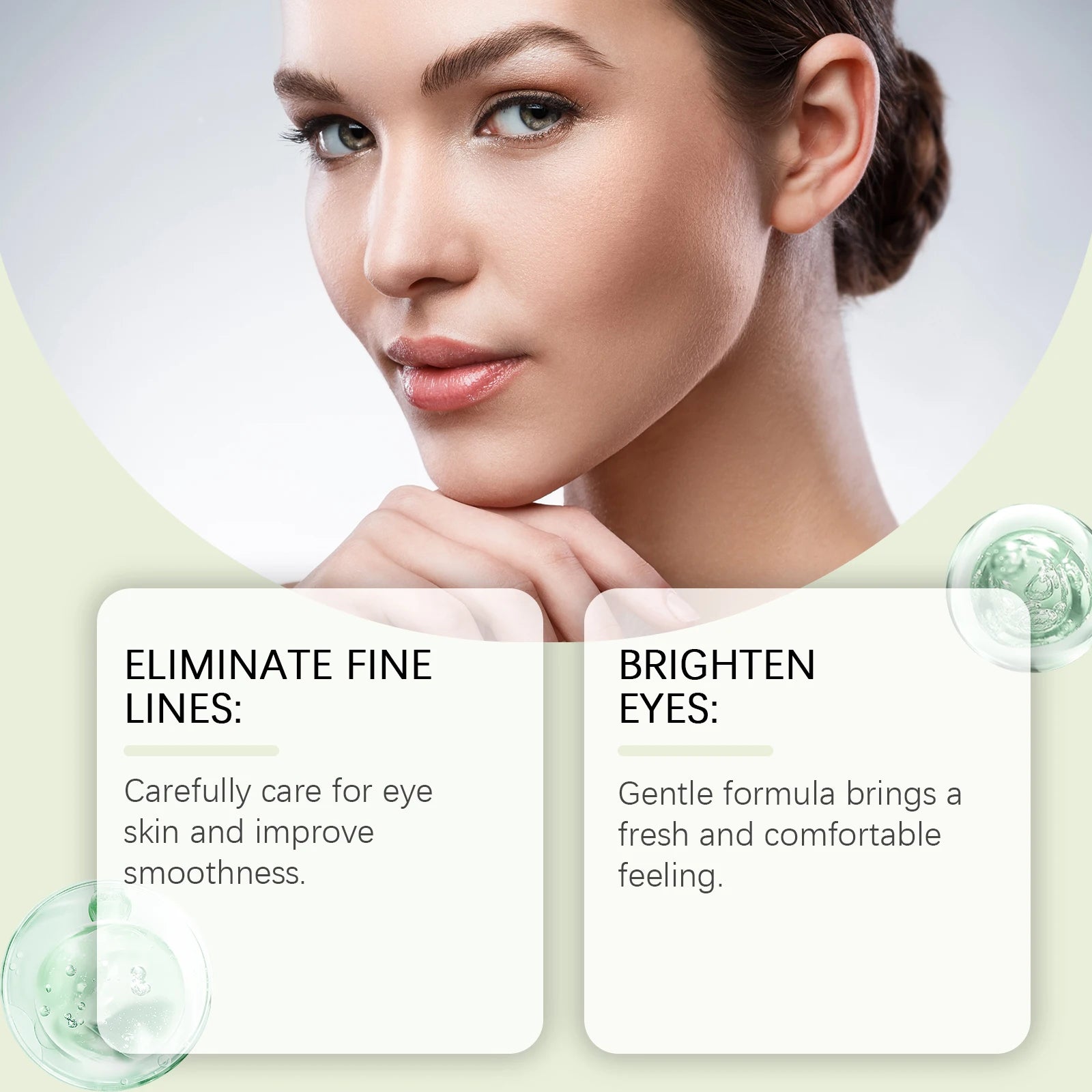 Sérum Contour des Yeux Collagène – Anti-Cernes Poches Gonflements Liftant Hydratant Roller