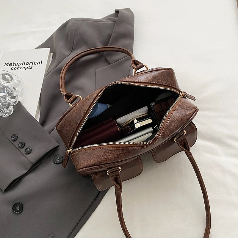 Mini Sac Épaule Double Poche Femme – Sac Aisselle Tendance 2025 Designer Luxe Purse